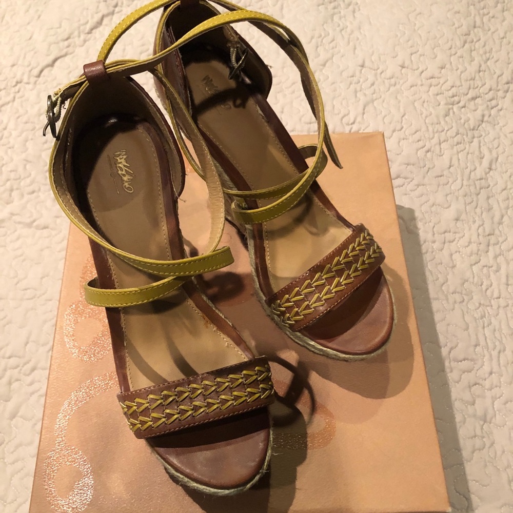 Strappy Straw Wedges